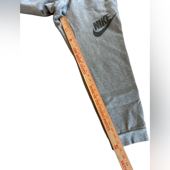 Nike Men’s Fleece Joggers Elastic & Drawstring Waist Gray Large Black Swoosh XL. - Picture 9 of 10